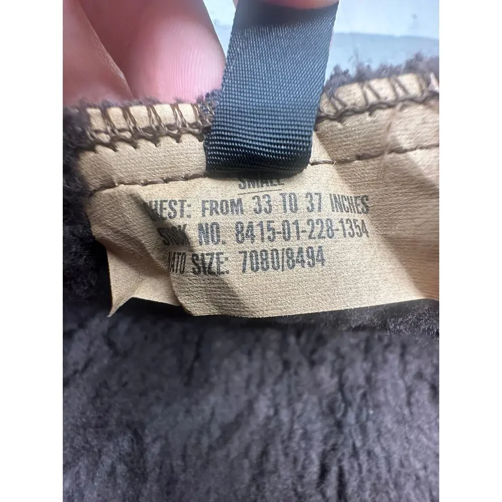 Vintage Army USGI Bear Suit Fleece Jacket Mens Small Gen 1 Brown Thick Pile